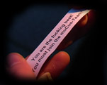 fortune cookie with message